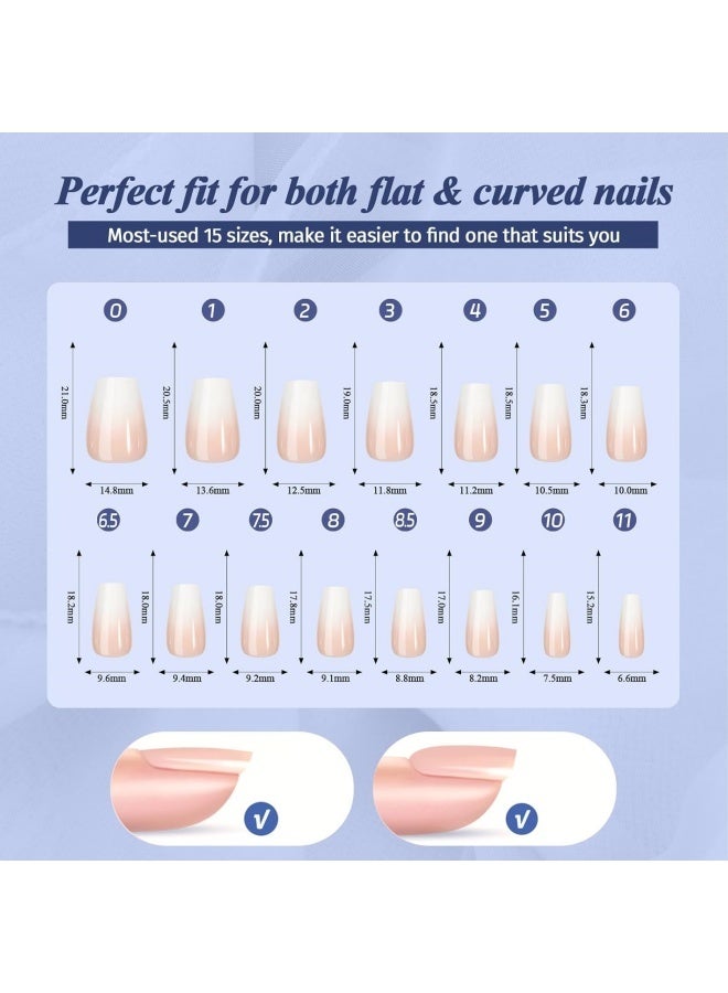 Anglicolor 30 Pieces Press On Nails, Seamless and Removable Nail Stickers, French Pastel Press On Nails, Reusable False Nails, Fack Nails, 15 Sizes - A105 - Image 5