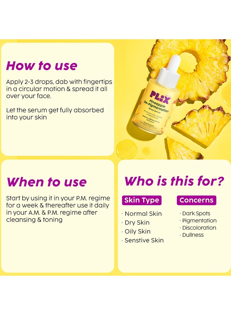 PLIX THE PLANT FIX Pineapple Pigmentation Skincare Kit For Dark Spot Removal Facewash, Face Serum and Moisturizer Combo for Women And Men, Pack of 3 - Image 5