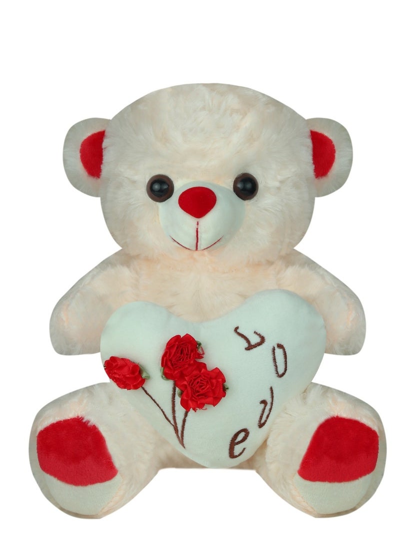 Magnolia Love teddy bear with a flower in a unique design, size 25 cm - Image 3