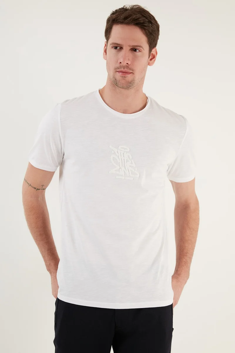 Buratti 100% Cotton Regular Fit Crew Neck T Shirt Men's T Shirt 5902617