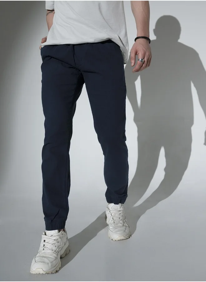 Hubberholme Navy Joggers For Men