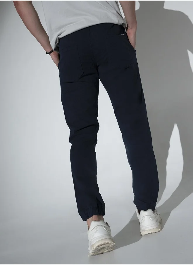 Hubberholme Navy Joggers For Men