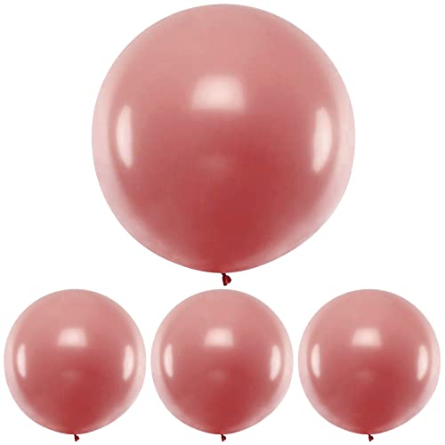 cocodino 36 Inch Dusty Pink Balloons Giant Dusty Rose Latex Balloon Wedding Bridal Shower Boho Baby Shower Decorations 4 Count - Image 1