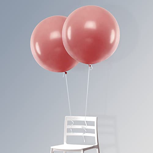 cocodino 36 Inch Dusty Pink Balloons Giant Dusty Rose Latex Balloon Wedding Bridal Shower Boho Baby Shower Decorations 4 Count - Image 3