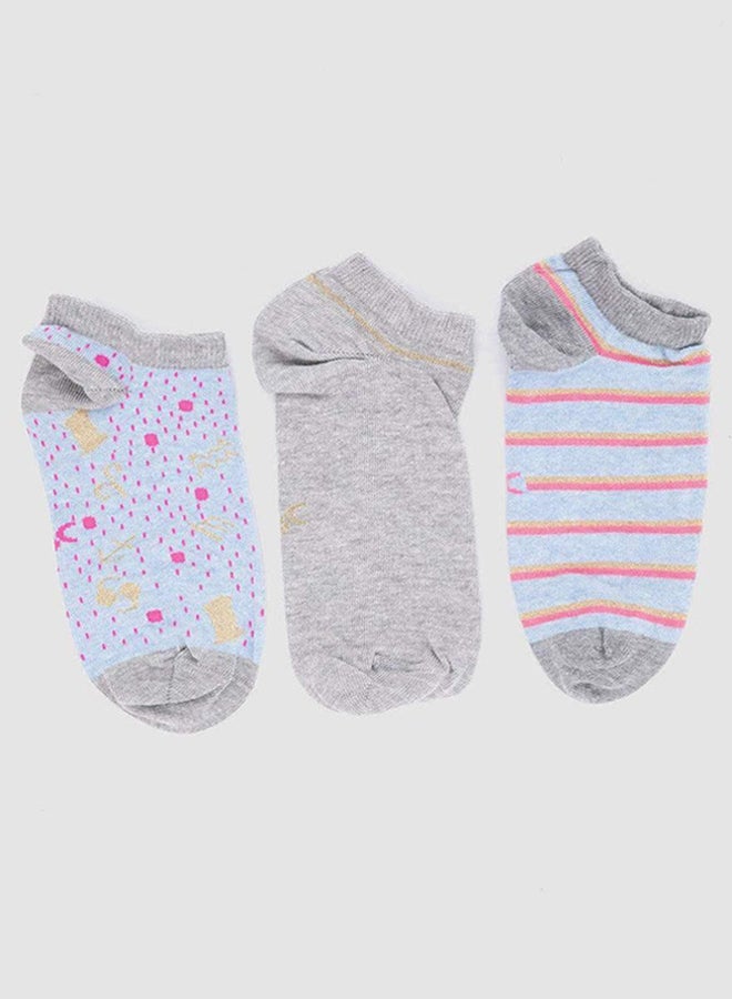 Carina Printed Ankle Socks - 3 Pairs - Image 1
