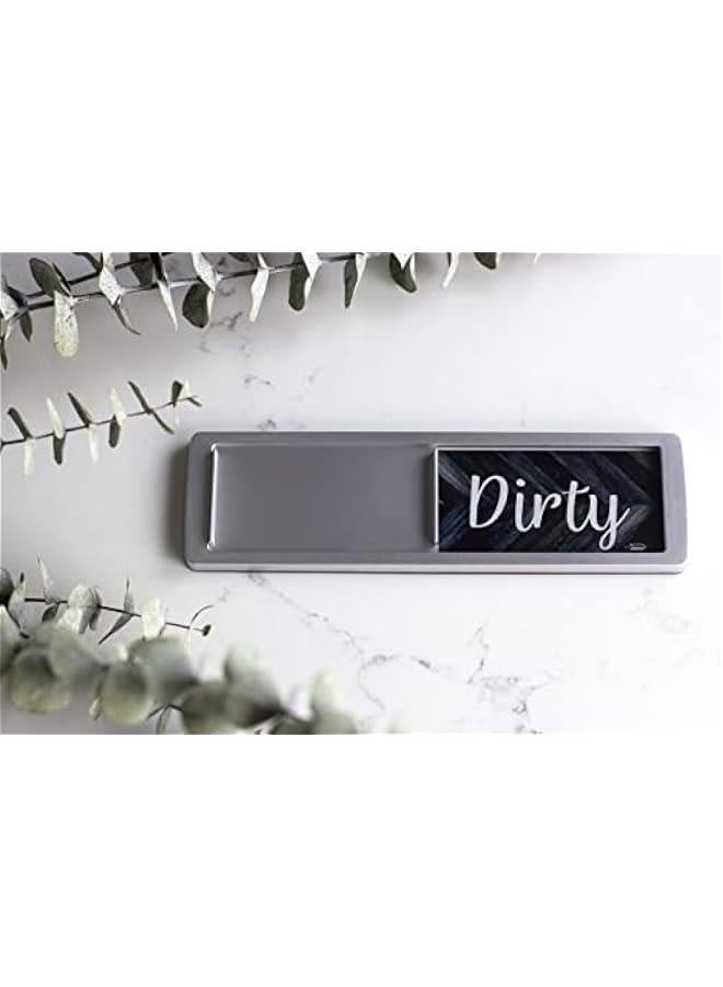 Dishwasher Magnet Clean Dirty Sign, Universal Strong Dirty Clean Dishwasher Magnet Indicator for Kitchen Organization, Slide Rustic Farmhouse Black and White Parquet  - Image 4