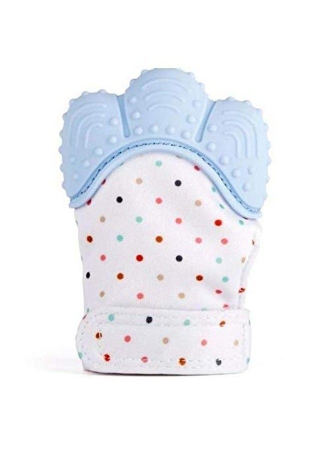 DaKos - Teething Mitten Soft Food Grade Silicone Teether Mitten Glove Handy Teething Mit Toy For Self Soothing Bpa Free For 3�12 Months Infants (1 Piece) (Sky Blue) - Image 1