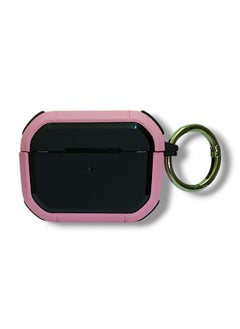 Shockproof Hard Protective Case for AirPods Pro 2 - Pink and Black