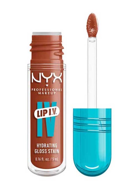 Lip Iv Hydrating Gloss Stain Lip Gloss Up To 12Hr Hydration High Pigment Wet Shine Finish Caramel Drip