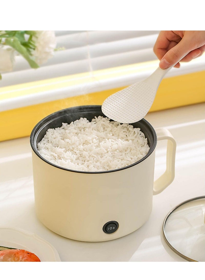 WALALLA Hot Pot Electric, 1.8L, Portable Mini Electric Skillet, with Dual Power Control for Stir Fry, Ramen, Steak, Egg, Soup, for Dorm, Office, Travel, white - Image 5