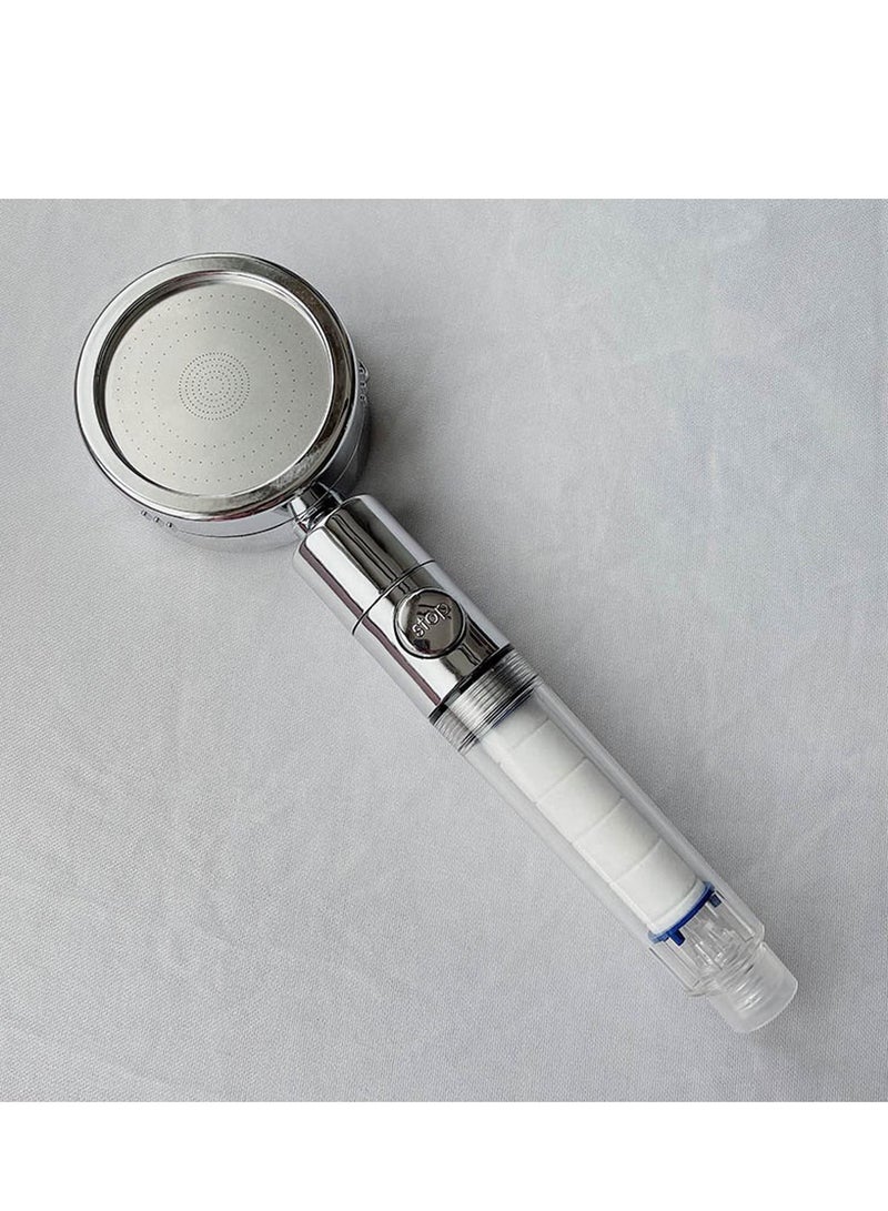 TYCOM Shower Head Eco Power High Pressure Water Softener Filtered Handheld Showerhead with Spa like Ionic beads for Dry Skin and Hair 3 Spray Settings Fiber Filter and Ball.  - Image 5