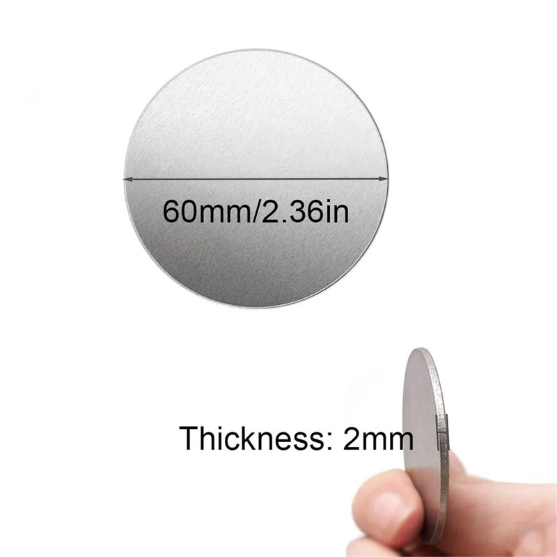 1pcs 304 Stainles Steel Round Plate Circular Sheet Disc Disk Thickness 0.5mm 1mm 1.5mm 2mm Dia 50mm 60mm 80mm 100mm(60mmx2mm) - Image 2
