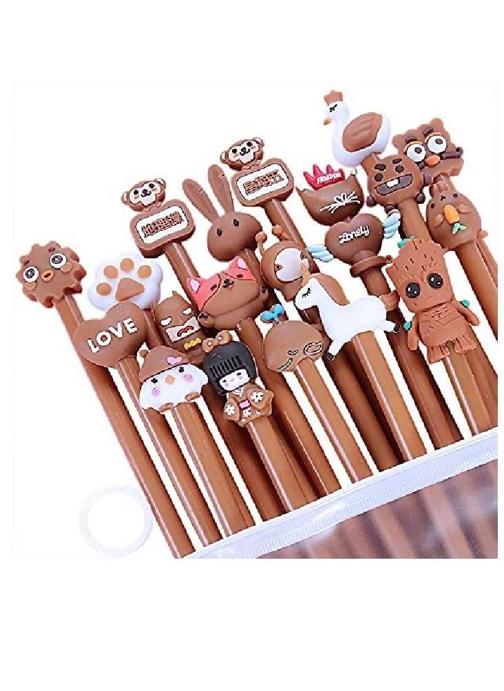Generic - 20 pack Cartoon Gel Ink Pens Assorted Style Writing Pens for Kiddos Birthday Present School Prize Student Gift Fun Girl Pens - Image 1