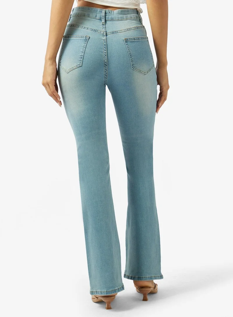 Ginger  High Rise Straight Fit Jeans for Women | Best Price UAE