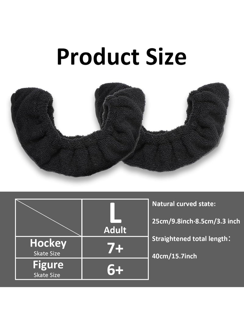 Genetic 1 Pair Ice Skate Blade Covers Protector, Skate Guards, Figure and Hockey Skates,  Skate Covers Soft Plush, Ice Skate Soakers, Ice Skating Accessories for Men Women Boys Girls - Image 2