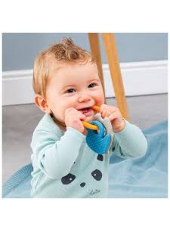 Nattou Silicone Teether Bear + Duck Green Ring - Image 2