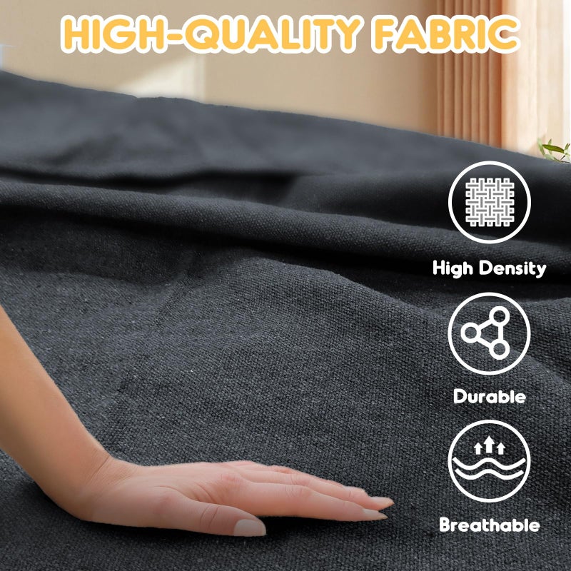 ANYOO Cotton Hammock Portable Camping Hammocks for Hanging Sturdy Garden Comfortable Fabric Hammock with Tree Straps Up to 660lbs with Travel Bag for Camping Outdoor/Indoor Patio Backyard - Image 3