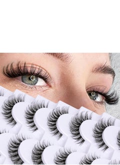 Generic 5 Pairs Natural Looking False Eyelashes Thick Handmade Reusable 3D False Eyelashes for Makeup  - Image 1