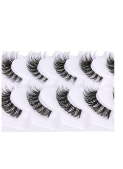 Generic 5 Pairs Natural Looking False Eyelashes Thick Handmade Reusable 3D False Eyelashes for Makeup  - Image 3