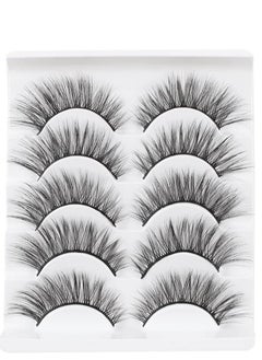 Generic 5 Pairs Natural Looking False Eyelashes Thick Handmade Reusable 3D False Eyelashes for Makeup  - Image 4