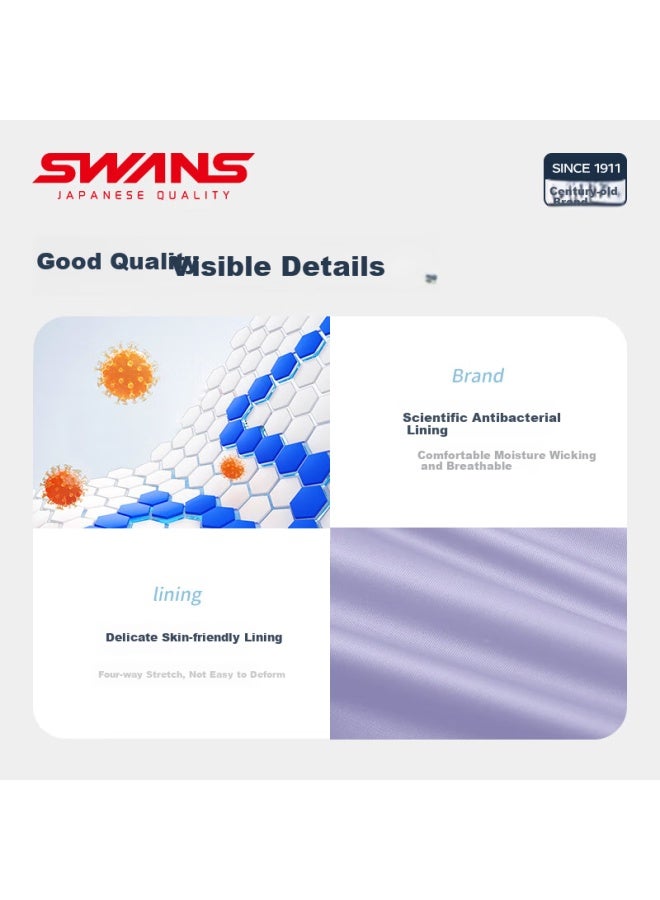 Swans بدلة سباحة تدريب احترافية للفتيات، قطعة واحدة للأطفال، سريعة الجفاف ومقاومة للكلور 240 ماكا بنفسجي 160