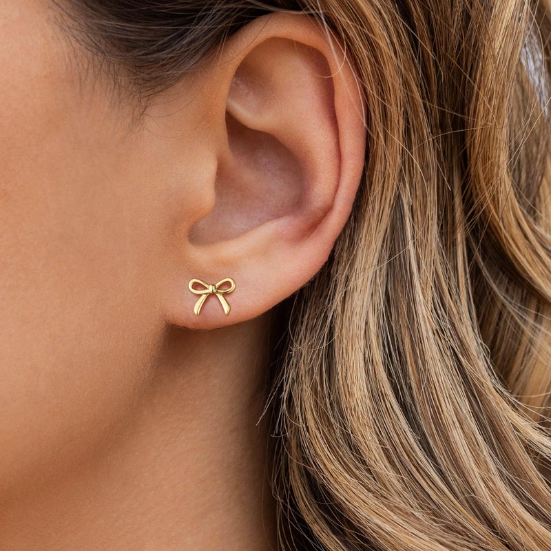 JIAOGE Easter Gifts for Kids Teens Girls - Bow Earrings for Girls Gold Studs Earrings for Women Gold Earring for Women Hypoallergenic Earring Gift for Girl Gift for Teen Girl Gifts Trendy Stuff - Image 5