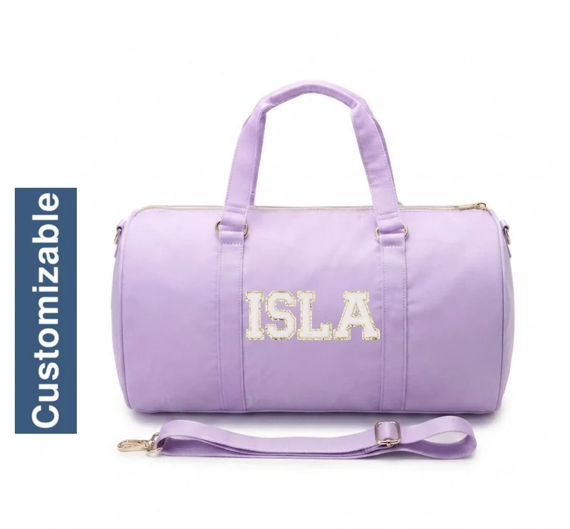 القبيلة السعيدة Personalised Duffle Bag, Lilac