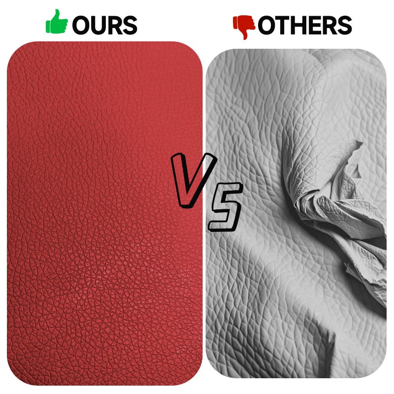 Wilaly Marine Vinyl Fabric  0.9Mm Thick Soft Smooth Waterproof Synthetic Fabric Material  Outdoor Boat Automotive  Diy And Crafting Pleather (Red  1Yd Fold (54'' X 36'' Inch)) - Image 4