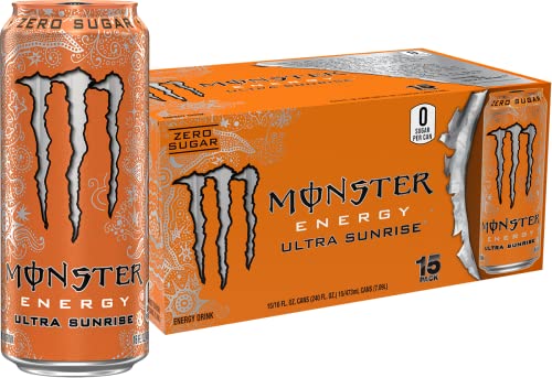 Monster Energy Ultra Sunrise, Sugar Free Energy Drink, 16 Fl Oz (Pack of 15) - Image 5