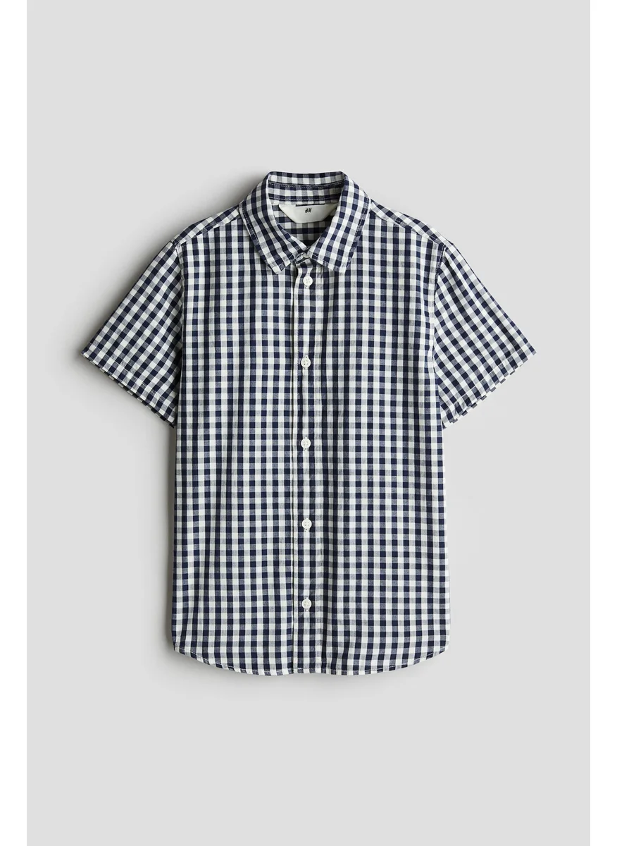 H&M Short-Sleeved Cotton Shirt