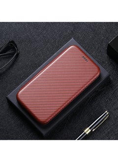 Carbon Fiber Texture Phone Case For SonyXperia 1 Iv X10 Iii Hard Flip Cover Ace3 Card Protective Shell-Color:Brown-Applicable Model:Xperia ACE III (3rd Generation)]