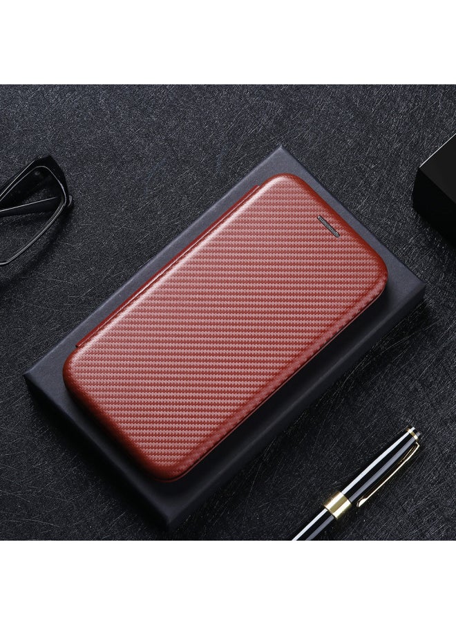 Generic - Carbon Fiber Texture Phone Case For SonyXperia 1 Iv X10 Iii Hard Flip Cover Ace3 Card Protective Shell-Color:Brown-Applicable Model:Xperia ACE III (3rd Generation)] - Image 1