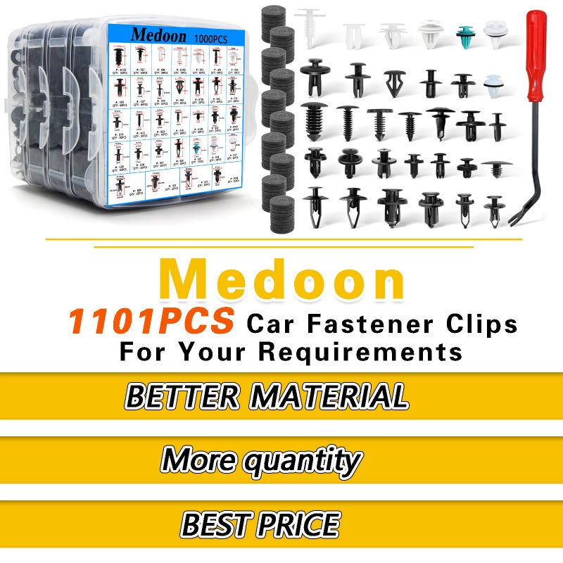Medoon Car Retainer Clips 1101 PCS Car Door Panel Trim Clips Kit 32 Most Popular Sizes Cars Body Kits 1 Pcs Fastener Remover for Ford GM Toyota Honda Chrysler BMW Benz Nissan Subaru Audi Mazda - Image 4