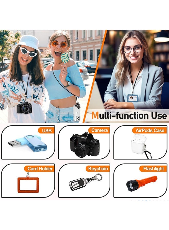 Unique Phone Lanyard - Phone Lanyard with 4 Universal Patches - 1.6m Adjustable Phone Lanyard - Can be Used for Crossbody Phone and Neck and Wrist Straps - With Metal Snap Hook - Compatible with Most Smartphones with Full Coverage Case - Free Your Hands (Dark Green/Transparent) - Image 5