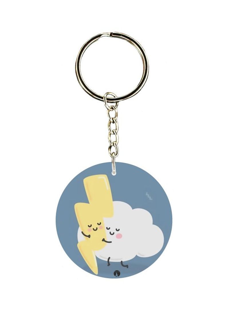 RKN Cloud And Thunder Printed Keychain