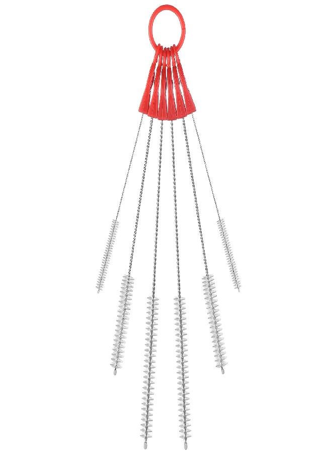 ALINK ALINK Good Grips Straw Cleaning Brush,Multi Size Straw Pipe Cleaner for Tumbler, Sippy Cup, Bottle and Tube, Pack of 6 - Red - Image 2