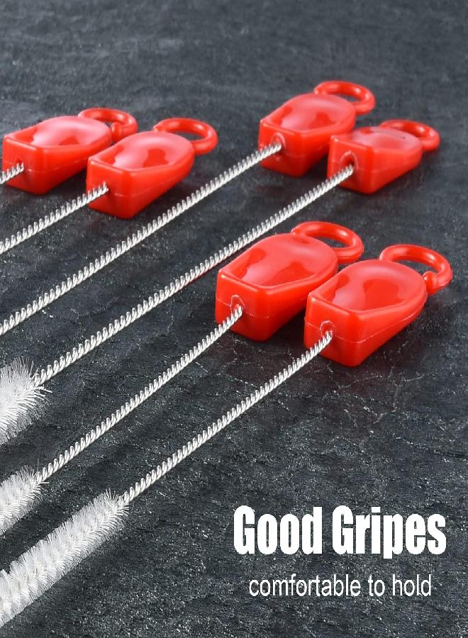 ALINK ALINK Good Grips Straw Cleaning Brush,Multi Size Straw Pipe Cleaner for Tumbler, Sippy Cup, Bottle and Tube, Pack of 6 - Red - Image 1