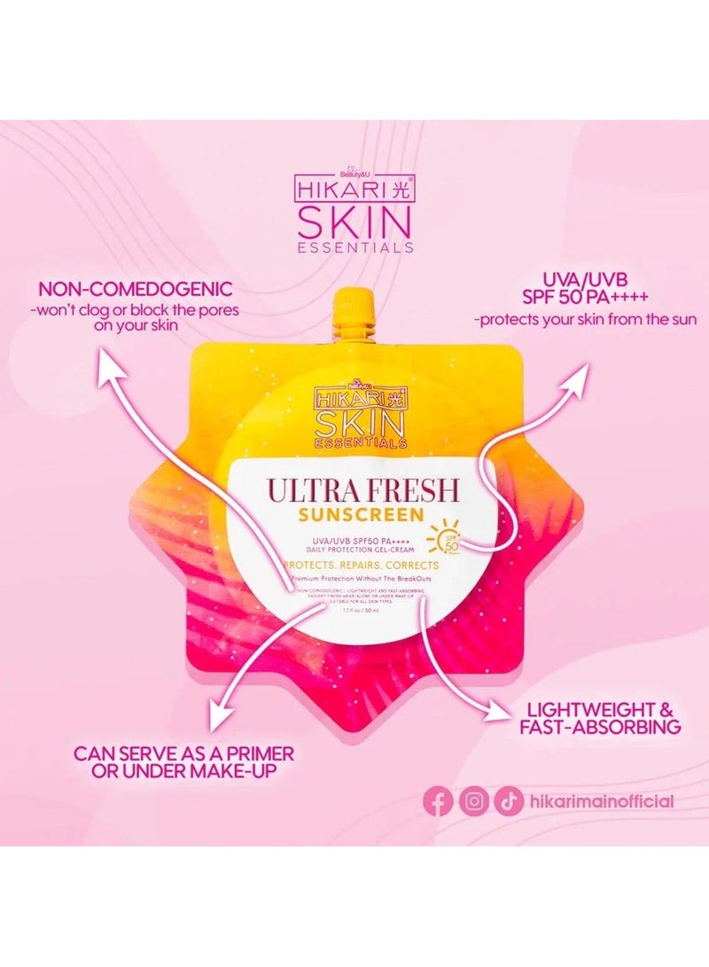 Hikari Ultra Fresh Sunscreen SPF50 - 50ml - Image 4