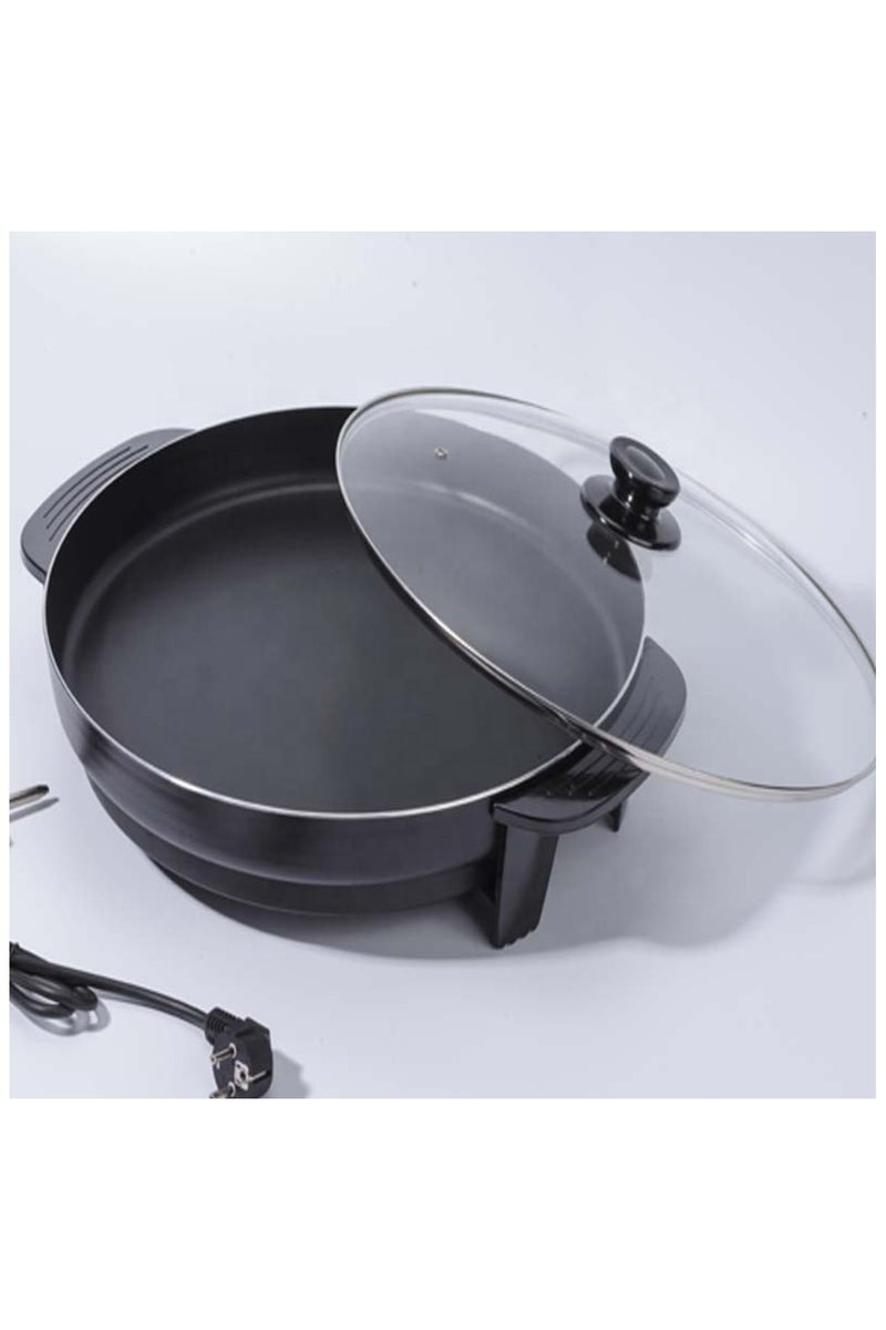 JEC Multifunction Electric Frying Pan, Electric Skillet, Non-stick,  Black - Image 2