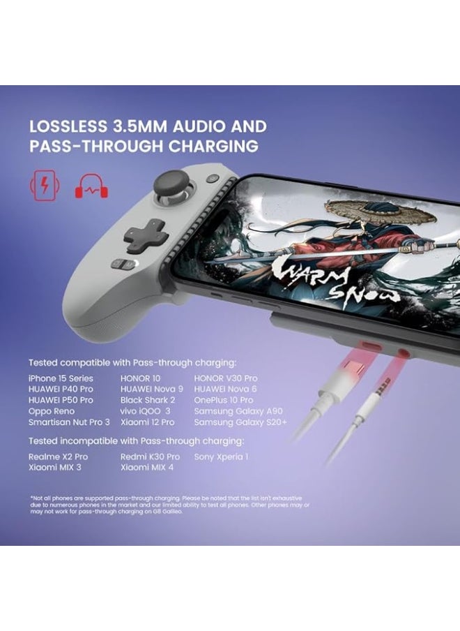 GameSir G8 Galileo Type-C Mobile Gaming Controller for Android & iPhone 15 Series (USB-C), Plug and Play Gamepad with Hall Effect Joysticks/Hall Trigger, 3.5mm Audio Jack