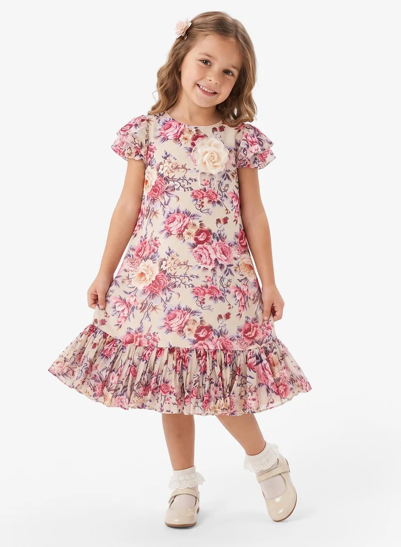 Little Golden Apple Little Floral Print Dress