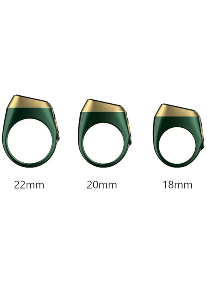 ريبنيو حلقة تسبيح ذكر لايت الذكية، صلاة المسلمين، تذكير توقيت الصلاة، شاشة OLED عداد التسبيح، حلقة ذكية، مقاومة للماء - أخضر 20 مم. - Image 5