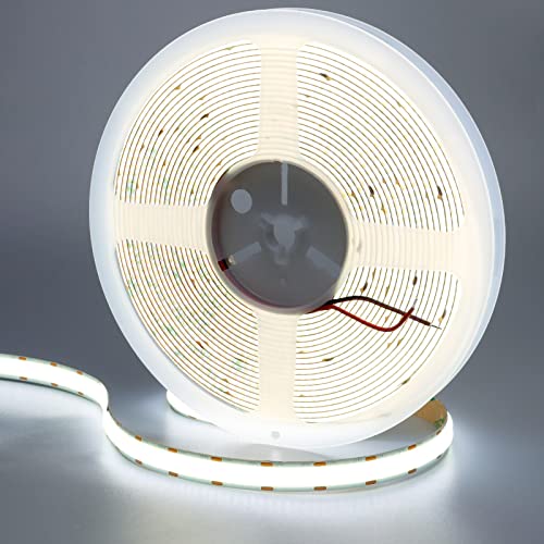 GOMING 328ft10M 24V Double Row COB LED Strip Light Cool White 6000K 6000LEDs CRI 93 20000lm Uniform Glow Dotless Not Waterproof IP20 Flexible LED Tape Lights for DIY Home DecorNo Power Supply - Image 1
