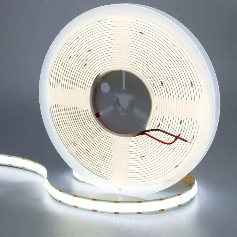 GOMING 328ft10M 24V Double Row COB LED Strip Light Cool White 6000K 6000LEDs CRI 93 20000lm Uniform Glow Dotless Not Waterproof IP20 Flexible LED Tape Lights for DIY Home DecorNo Power Supply - Image 2
