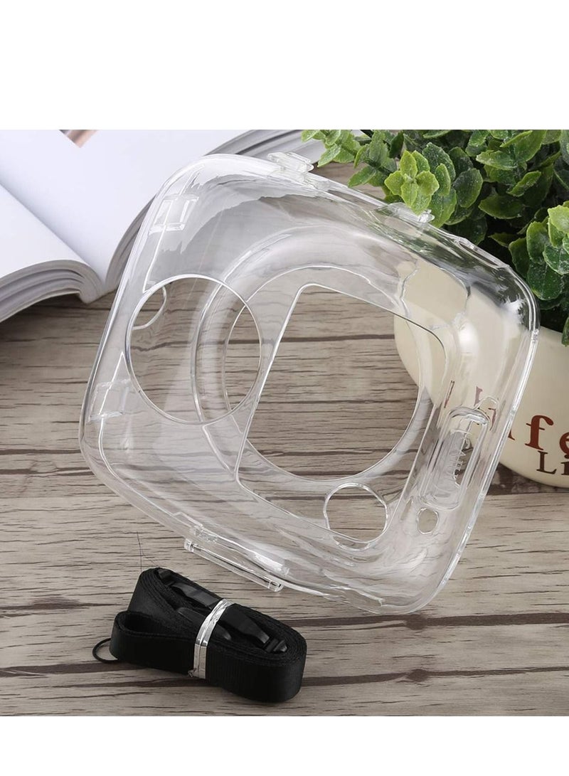 Protective Case Compatible with Fujifilm Instax Square SQ10 Instant Film Camera/Crystal Hard Shell PVC Protective Cover Carrying Cover/with Adjustable Shoulder Strap -Clear - Image 2