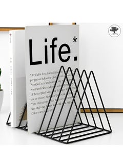 sulfar MS Triangle Slot Magazine Stand - File Rack Desktop Book Organizer, Tabletop Table Book Stand For Office - Magazine Files Stand, File Organiser, Tiered Shelf (Black) Pack of 1  - Image 3