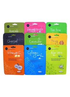 Celavi Cosmetics Celavi Essence Facial Mask Paper Sheet Korea Skin Care Moisturizing 12 Pack (Vitamin C)  - Image 5