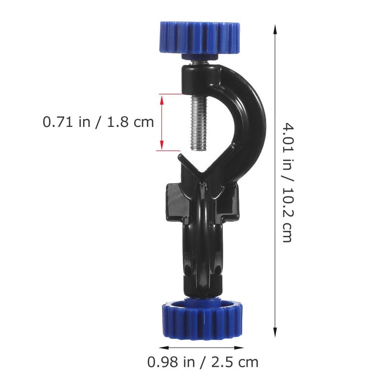 2Pcs Adjustable Alloy Lab Stand Clamp with Blue Knob for Scientific Glassware Support - Image 3