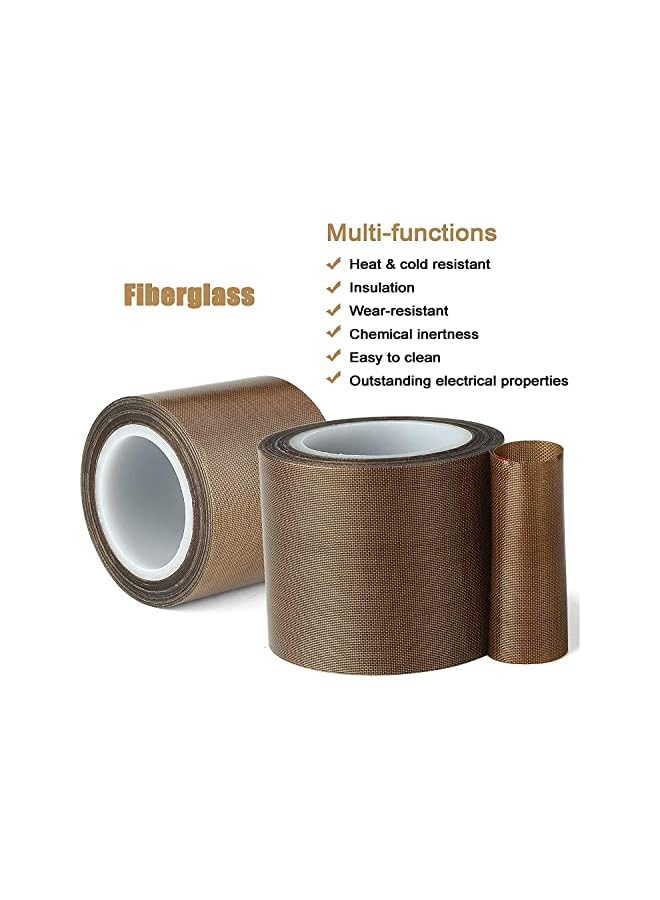 GCQQ Fabric Tape, 1 Inch 30 Feet Ptfe Tape For Vacuum Sealer Machine, Hand Impulse Sealers Insulation Ptfe Coated Fiberglass Adhesive Tape Compatible With Foodsaver, Seal A Meal, Weston, Cabella - Image 3