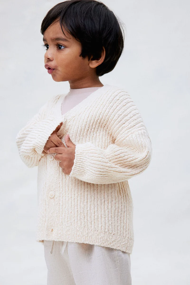 H&M Oversized bouclé-knit cardigan